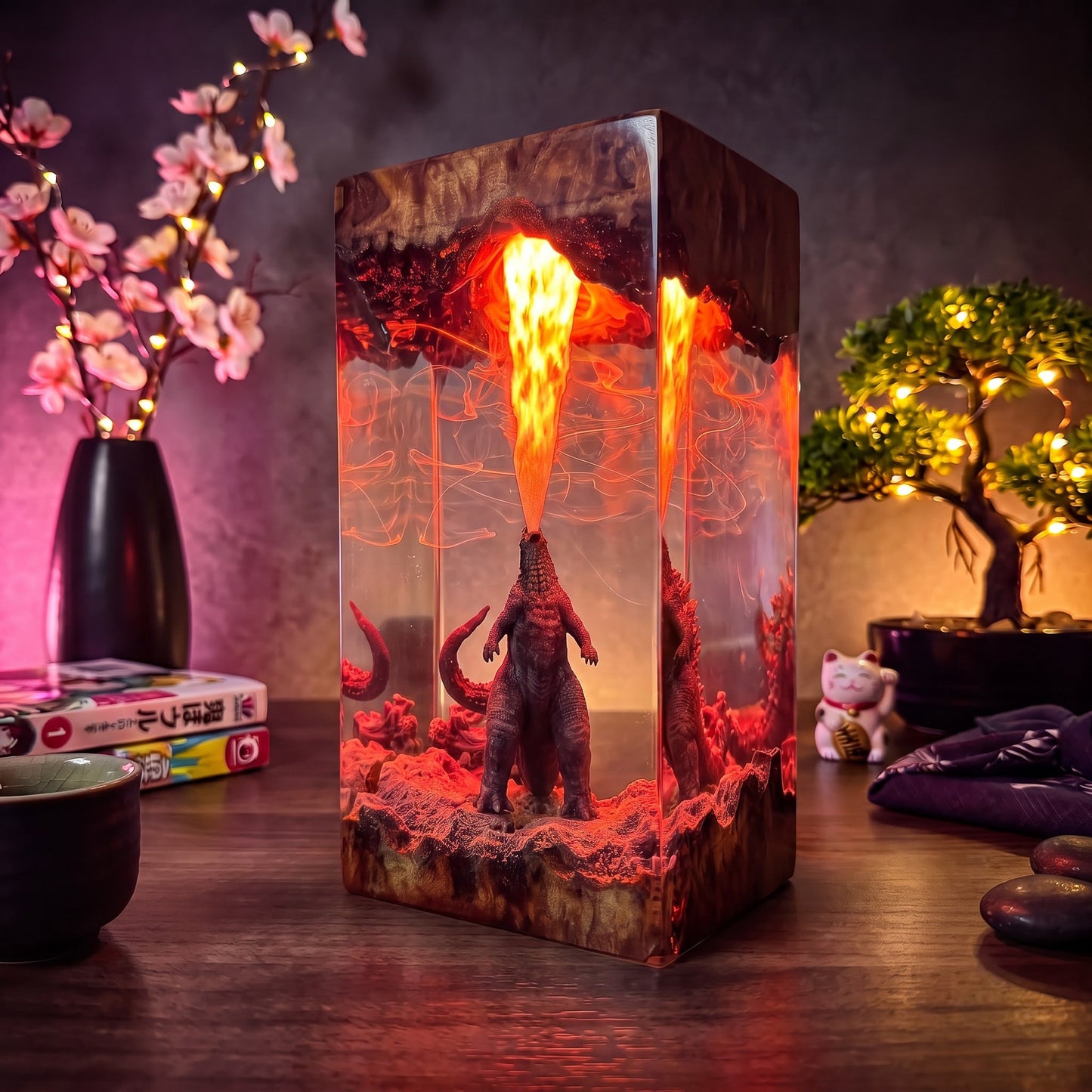 Godzilla Resin Lamp