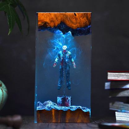Jason Voorhees Underwater Resin Lamp