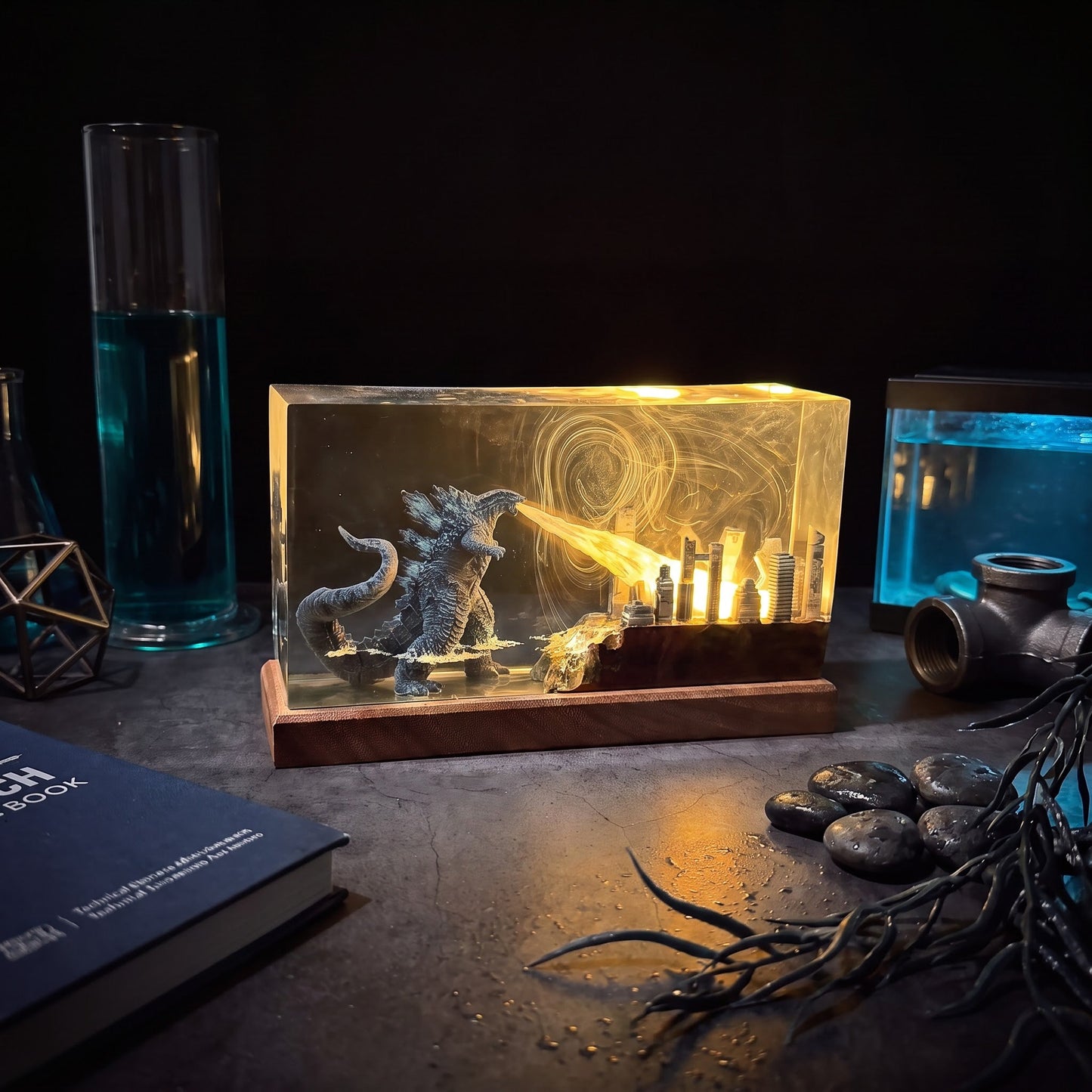 Godzilla Resin Lamp