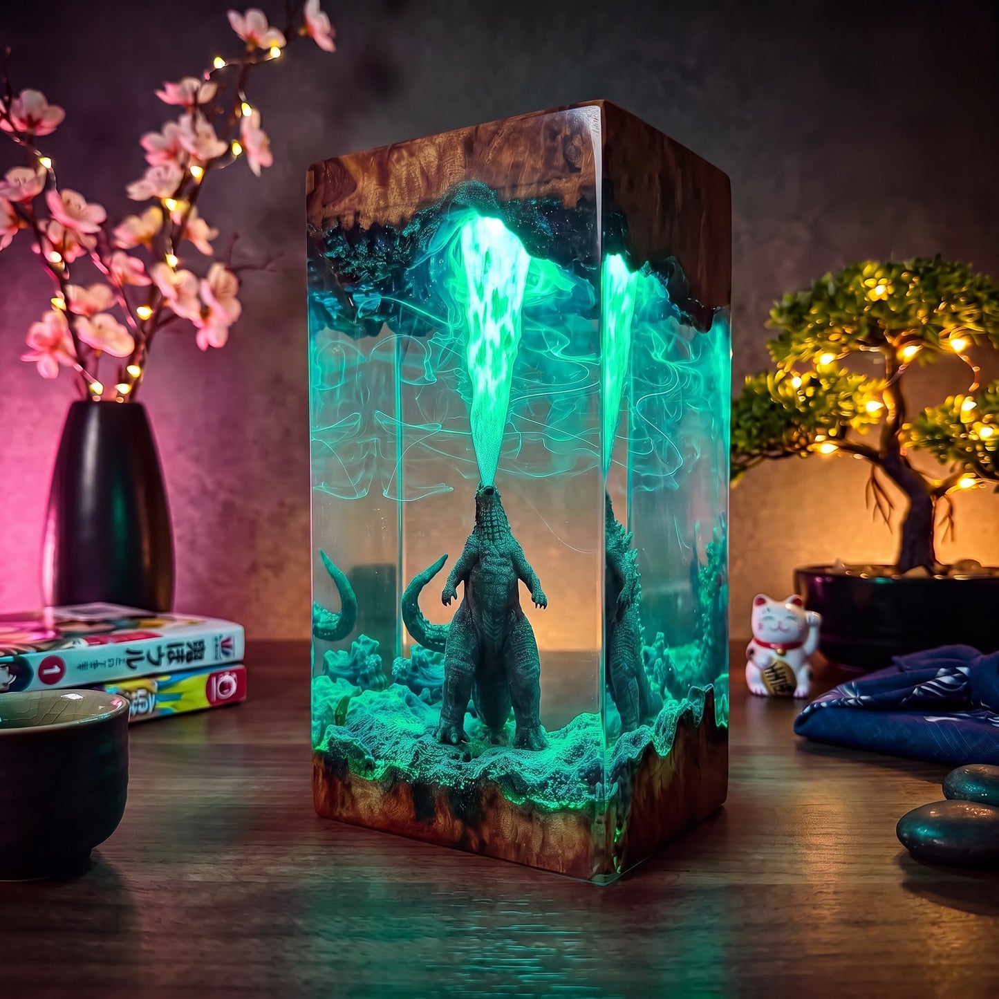 Godzilla Resin Lamp