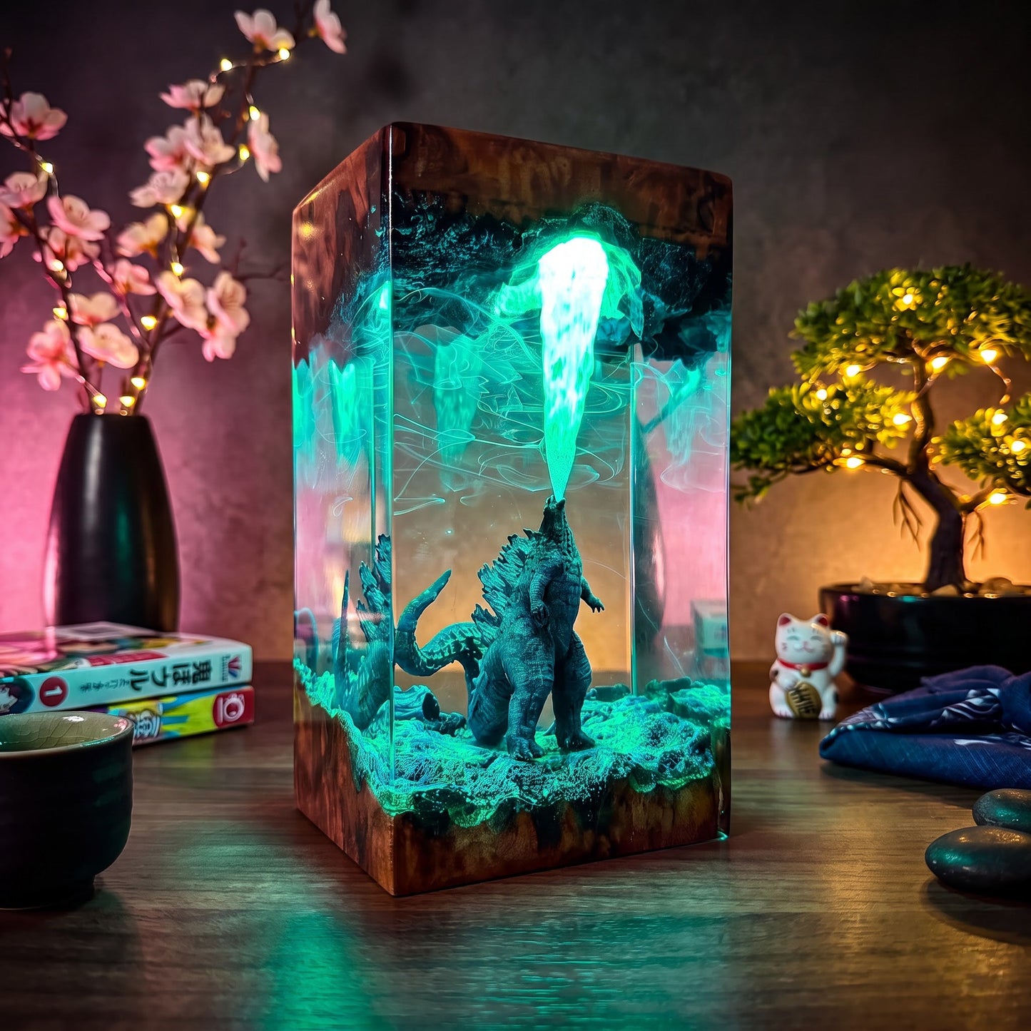 Godzilla Resin Lamp
