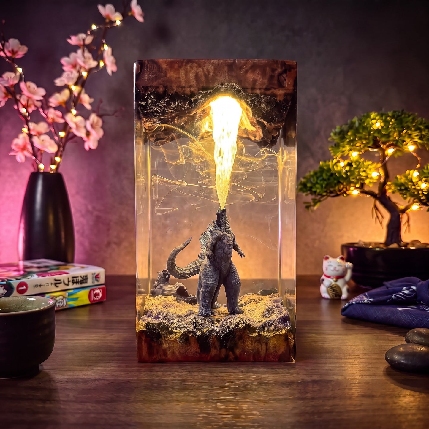 Godzilla Resin Lamp