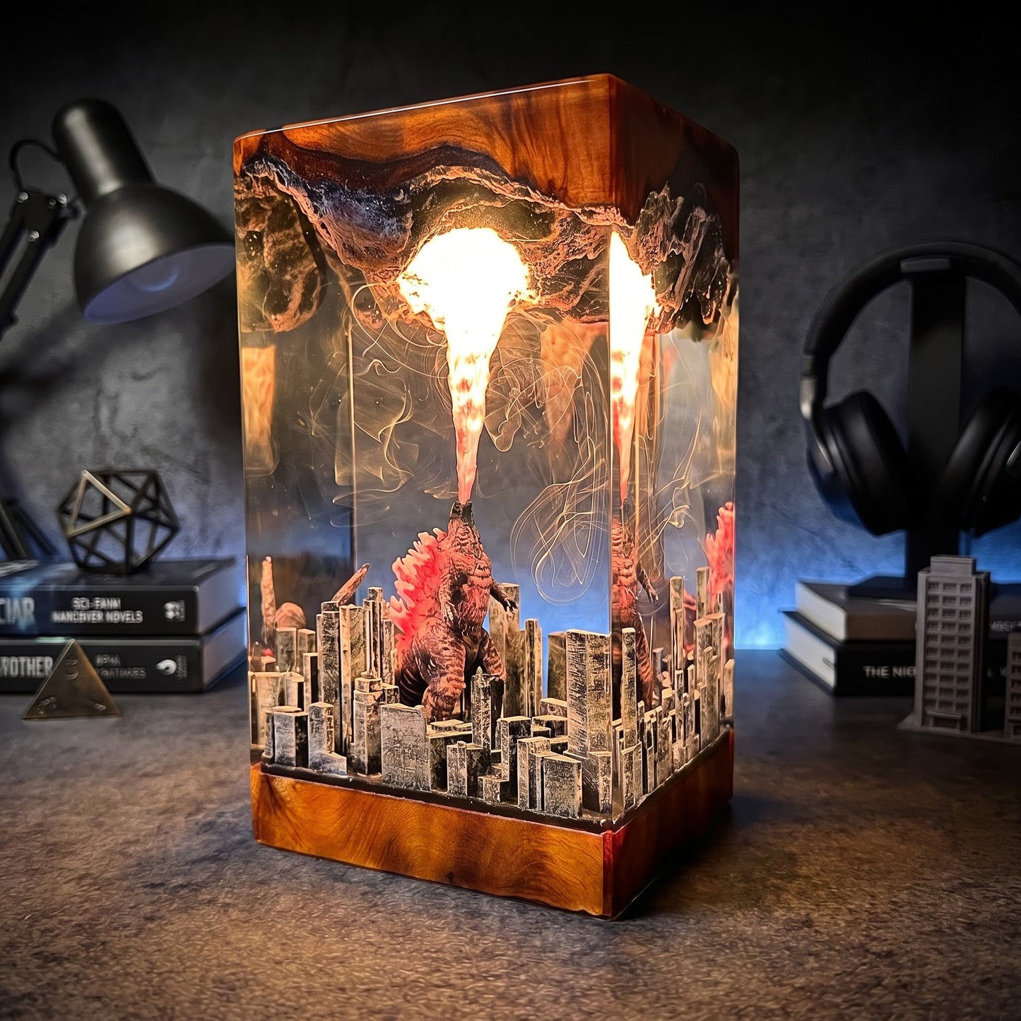 Godzilla Resin Lamp