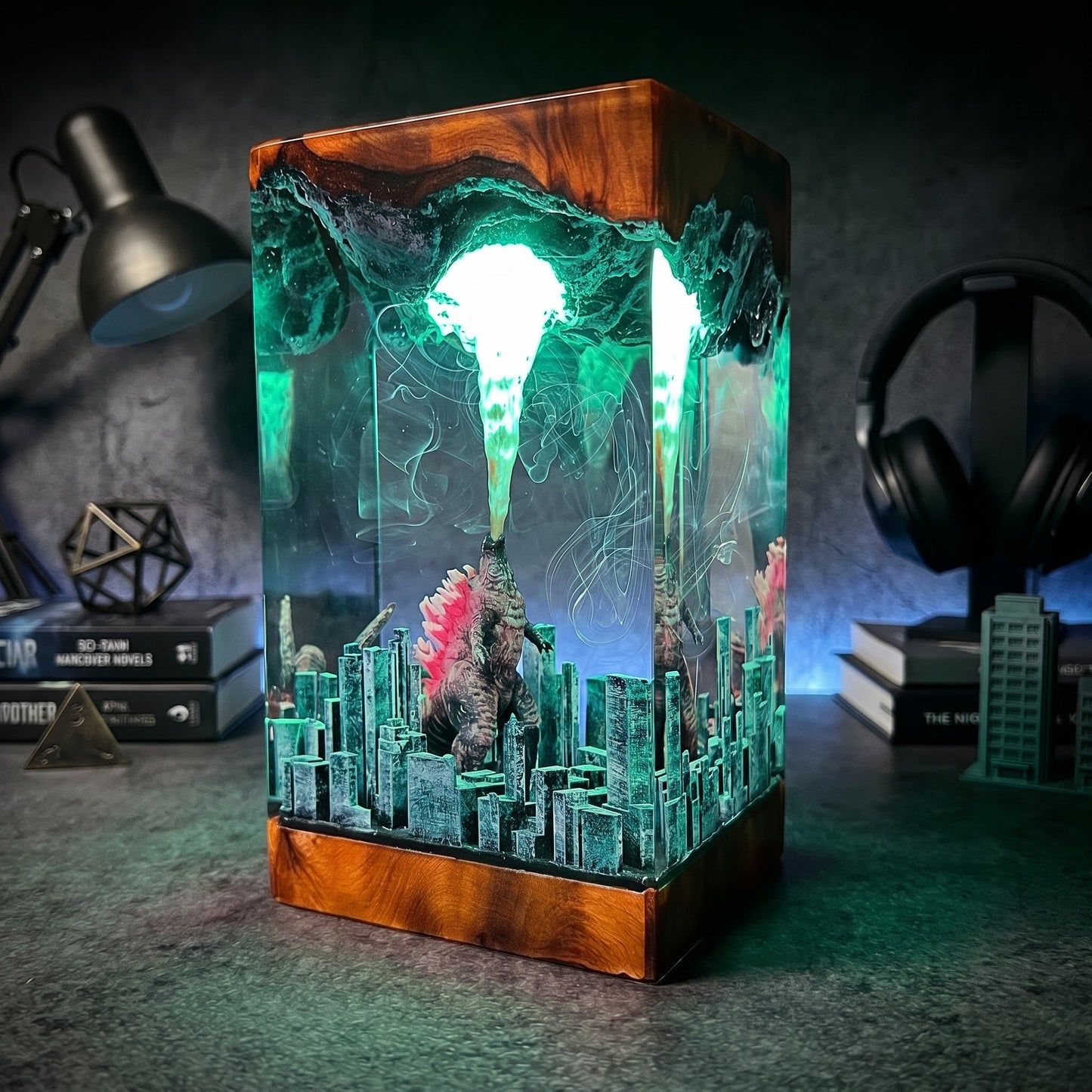 Godzilla Resin Lamp