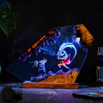 Naruto vs Sasuke Resin Lamp
