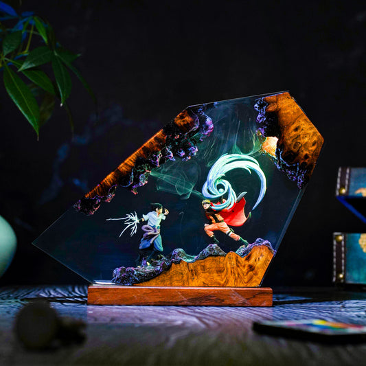 Naruto vs Sasuke Resin Lamp