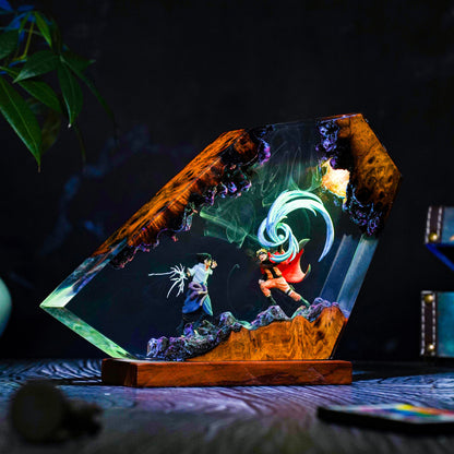 Naruto vs Sasuke Resin Lamp