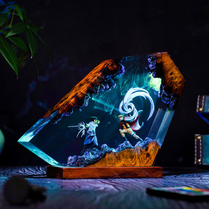 Naruto vs Sasuke Resin Lamp