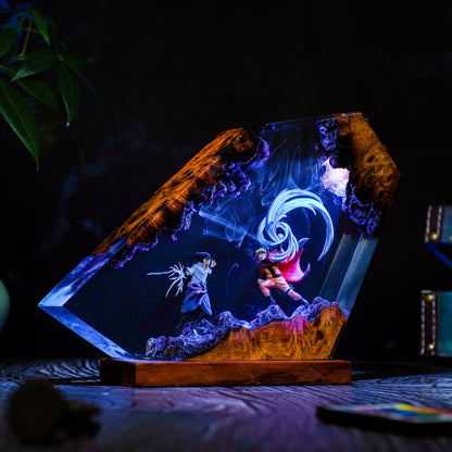 Naruto vs Sasuke Resin Lamp