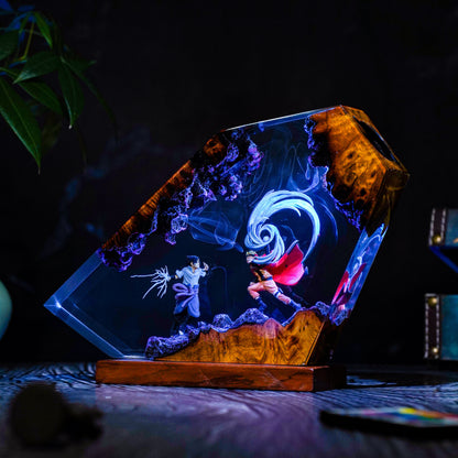 Naruto vs Sasuke Resin Lamp