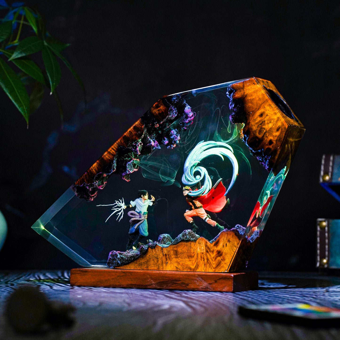 Naruto vs Sasuke Resin Lamp