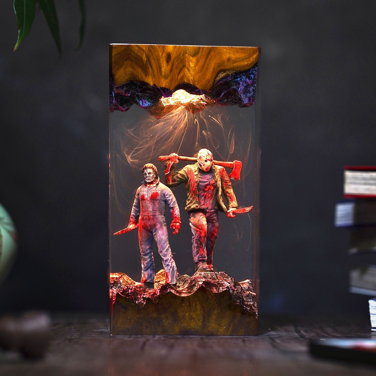 Michael Myers & Jason Voorhees Resin Lamp