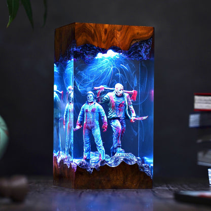 Michael Myers & Jason Voorhees Resin Lamp
