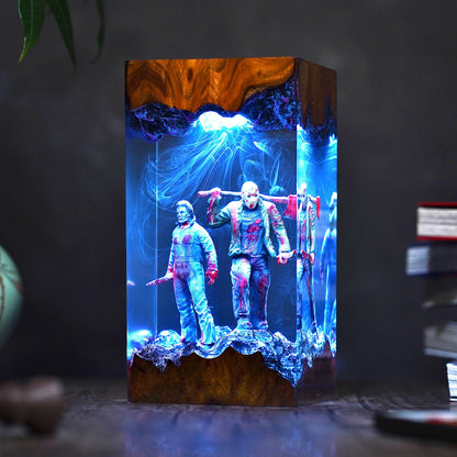 Michael Myers & Jason Voorhees Resin Lamp