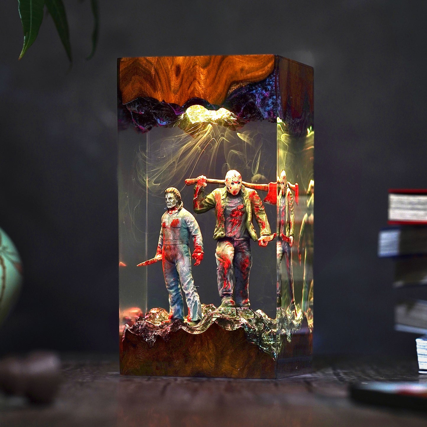 Michael Myers & Jason Voorhees Resin Lamp