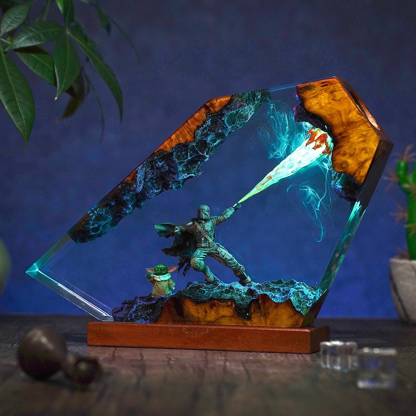 Mandalorian $ Baby Yoda v2 Resin Lamp