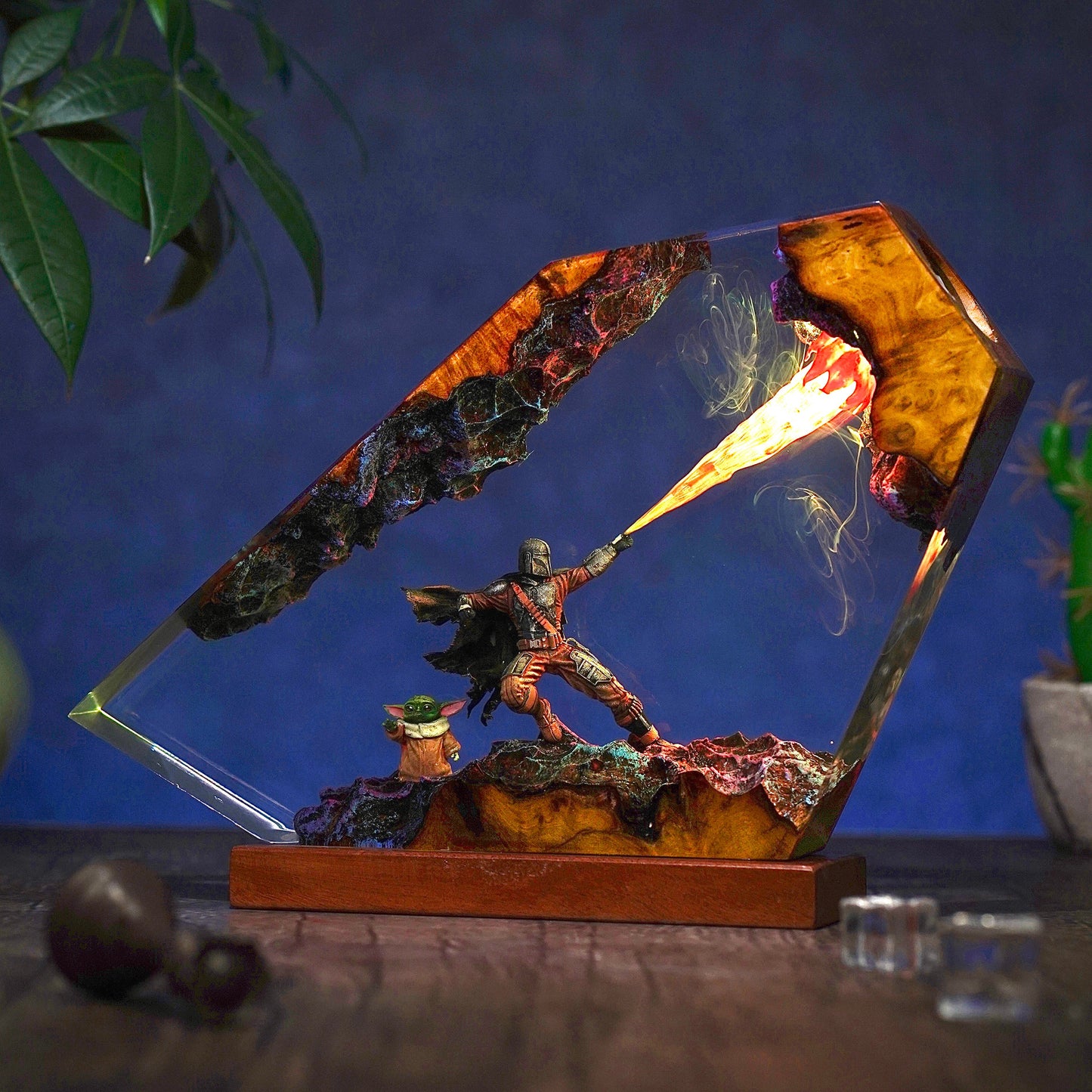 Mandalorian $ Baby Yoda v2 Resin Lamp