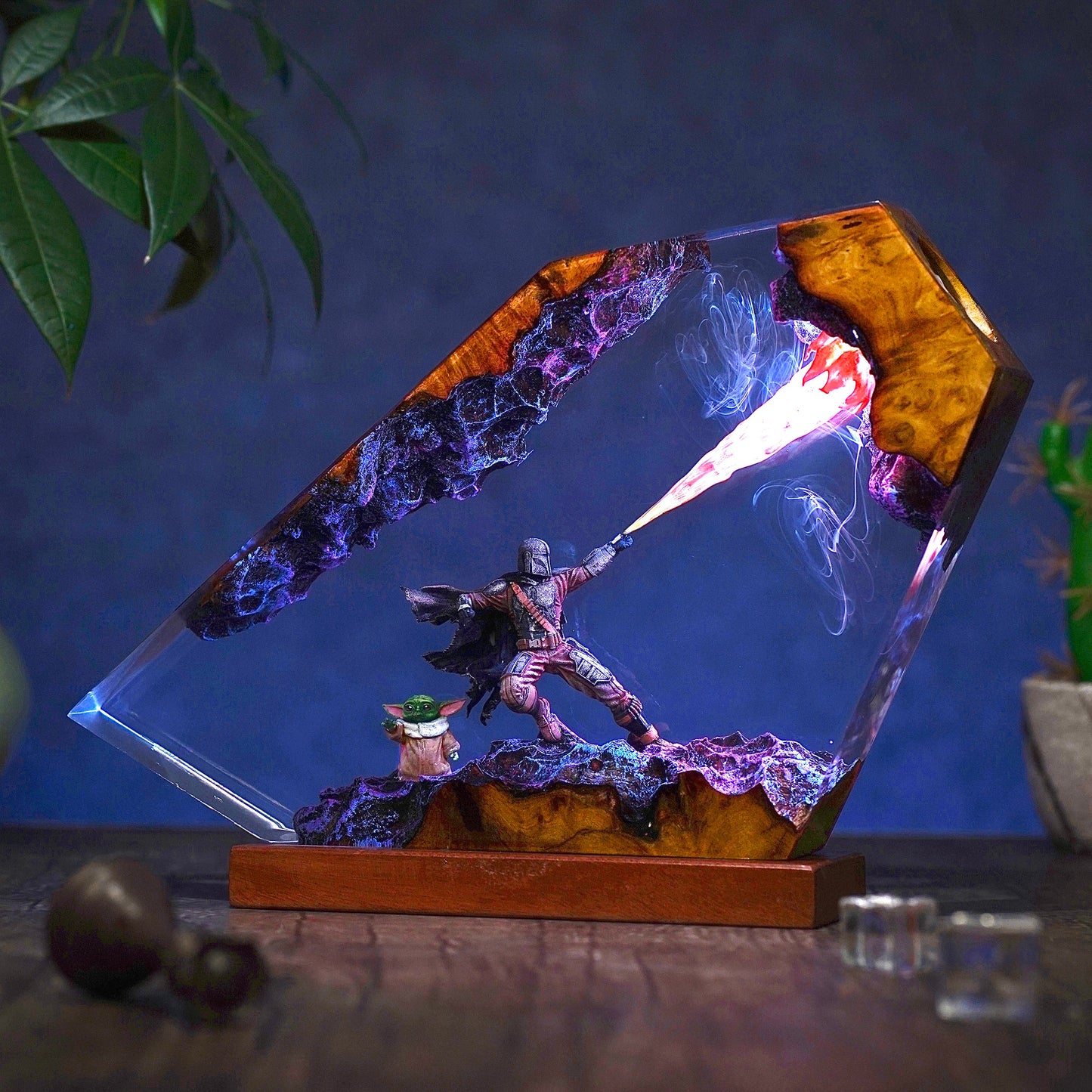 Mandalorian $ Baby Yoda v2 Resin Lamp