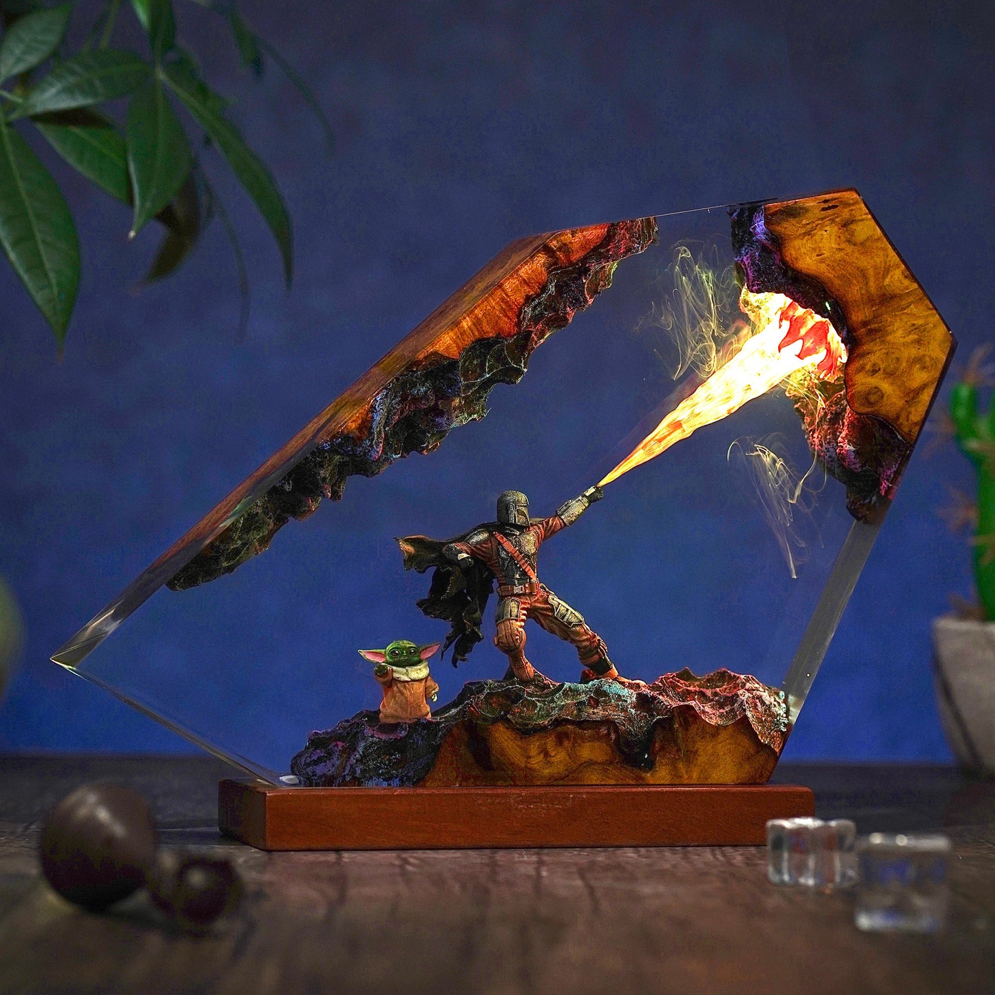 Mandalorian $ Baby Yoda v2 Resin Lamp