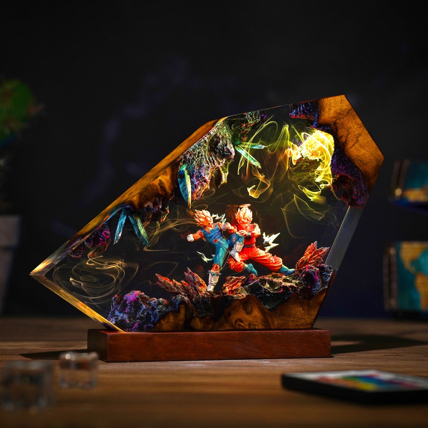 Goku vs Vegeta Resin Lamp