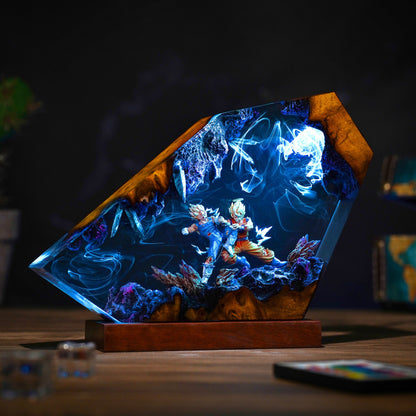 Goku vs Vegeta Resin Lamp
