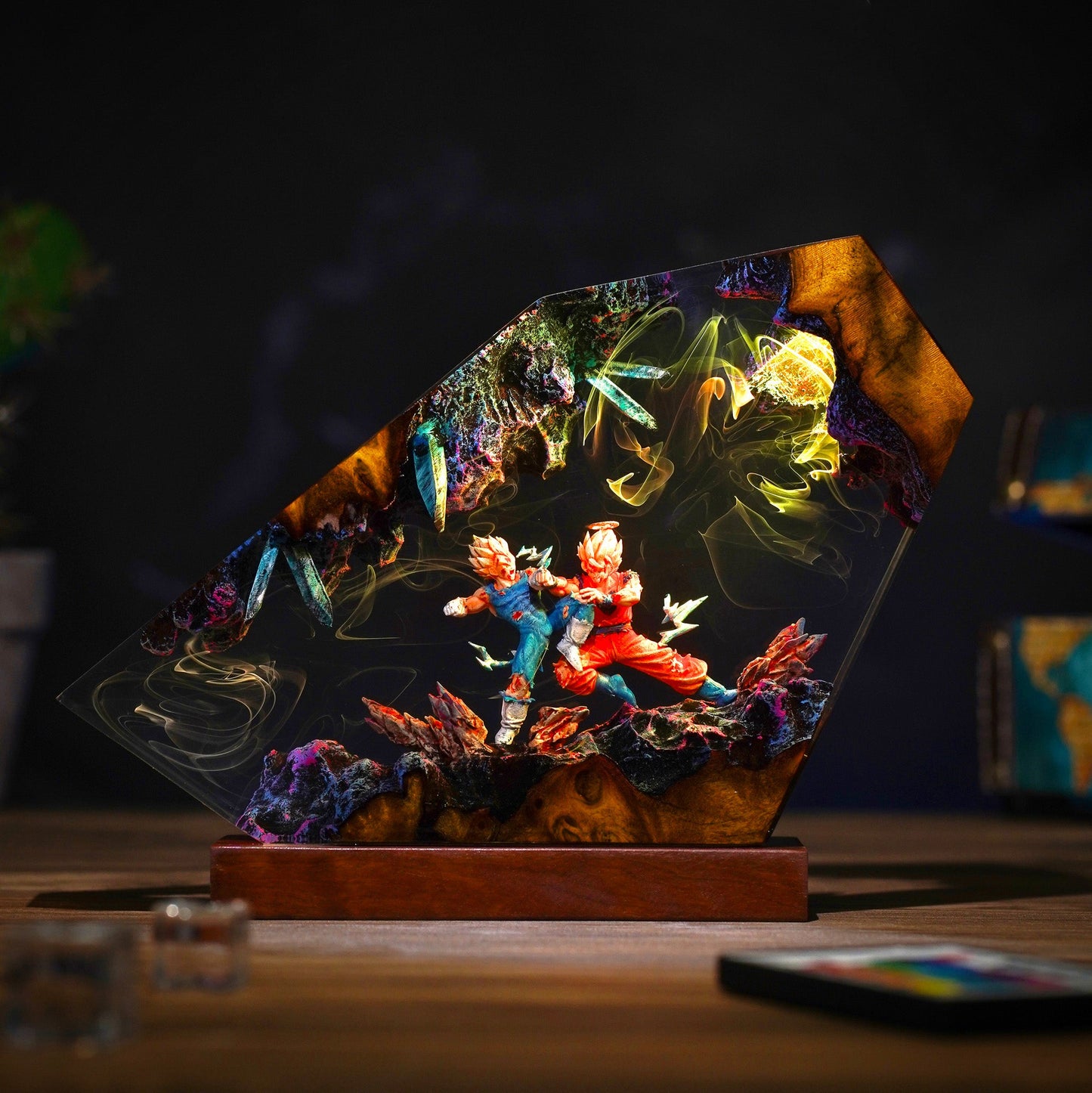 Goku vs Vegeta Resin Lamp