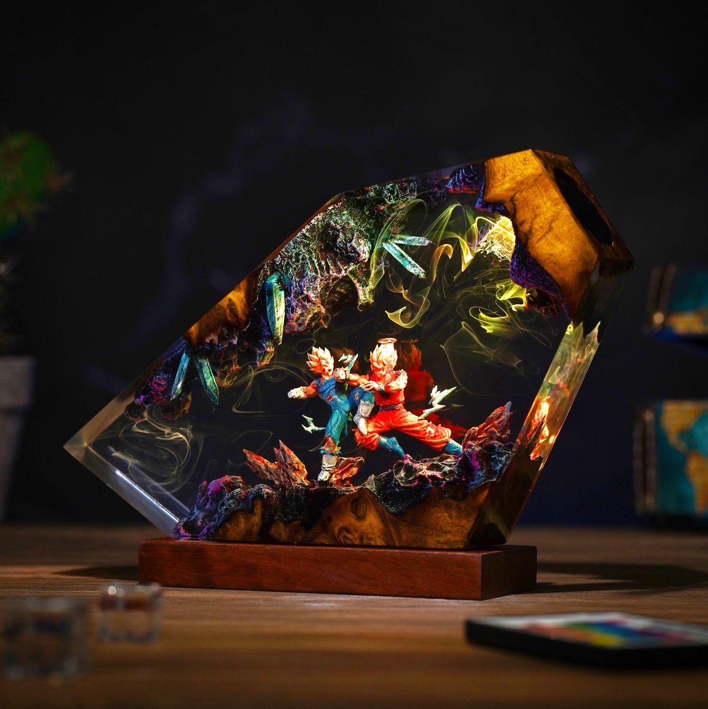 Goku vs Vegeta Resin Lamp