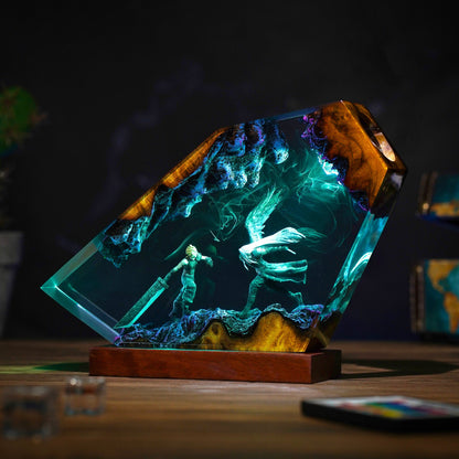 Sloud vs Sephiroth Resin Lamp