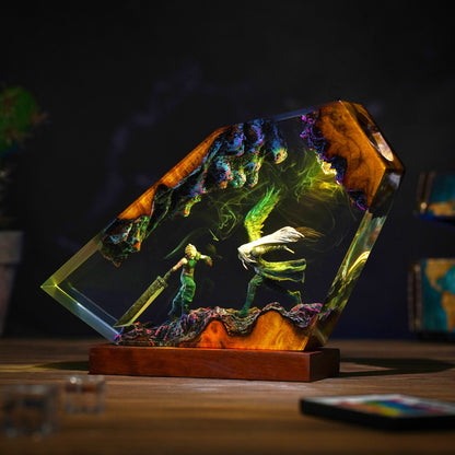 Sloud vs Sephiroth Resin Lamp