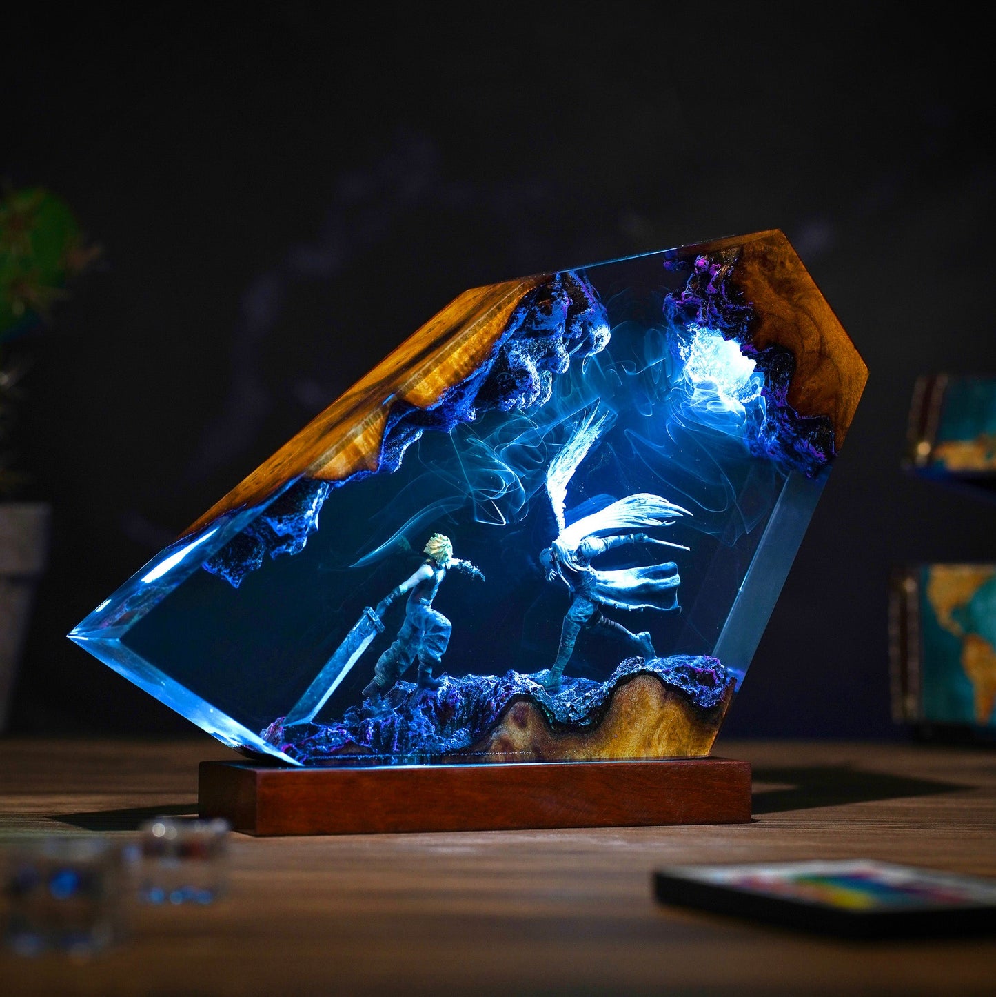 Sloud vs Sephiroth Resin Lamp