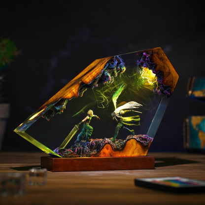 Sloud vs Sephiroth Resin Lamp