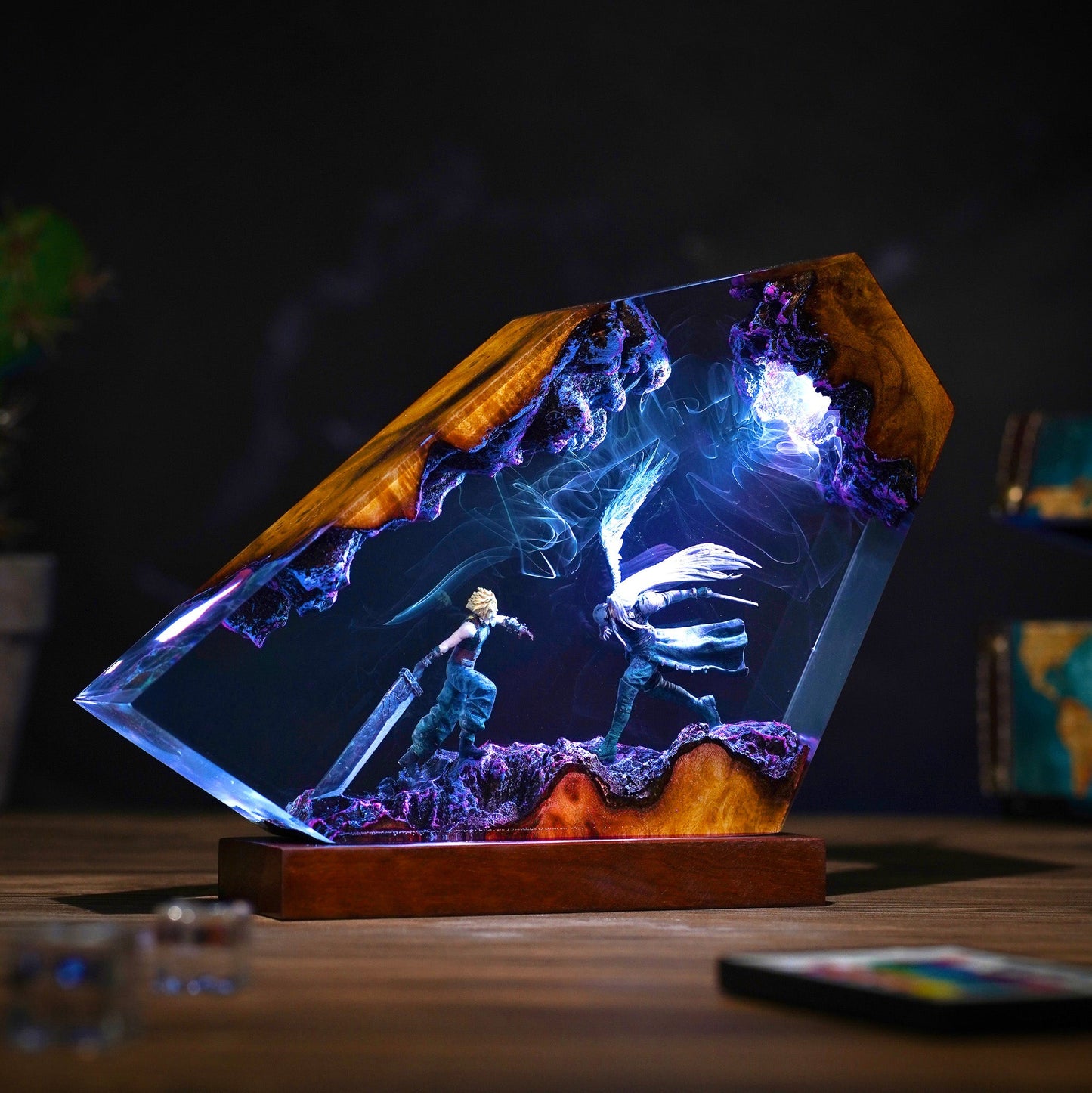 Sloud vs Sephiroth Resin Lamp