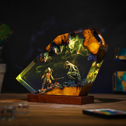 Predator vs Xenomorph Resin Lamp