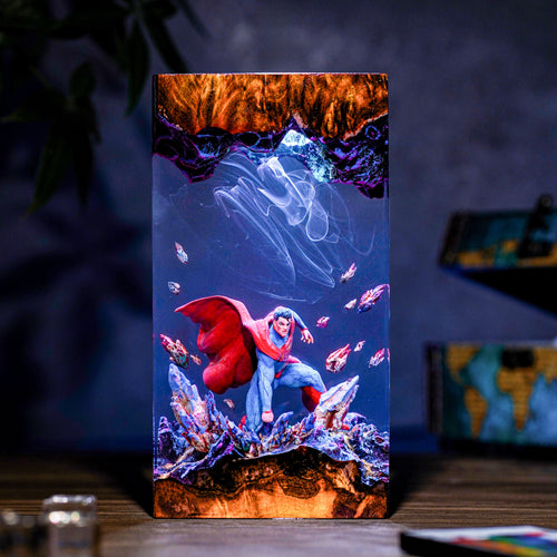Super Man Resin Lamp
