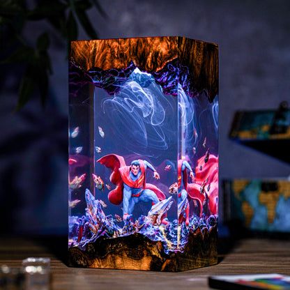 Super Man Resin Lamp