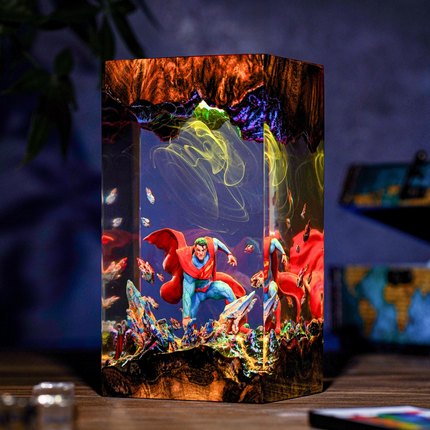 Super Man Resin Lamp