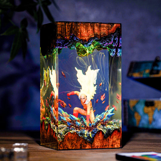 One Punch Man Resin Lamp