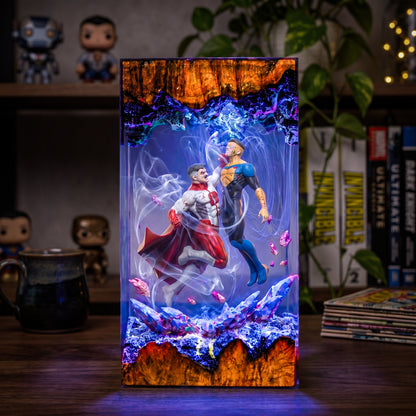 Omni man vs Invincible Resin Lamp