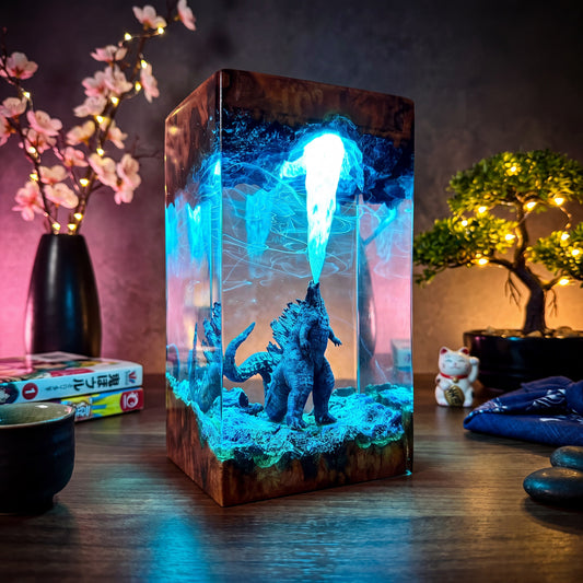 Godzilla Resin Lamp