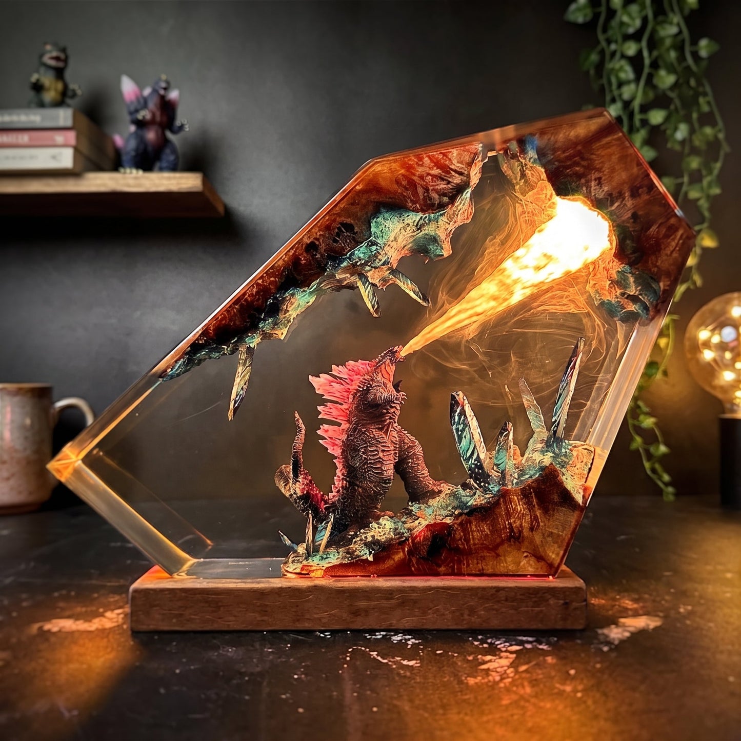 Godzilla Resin Lamp