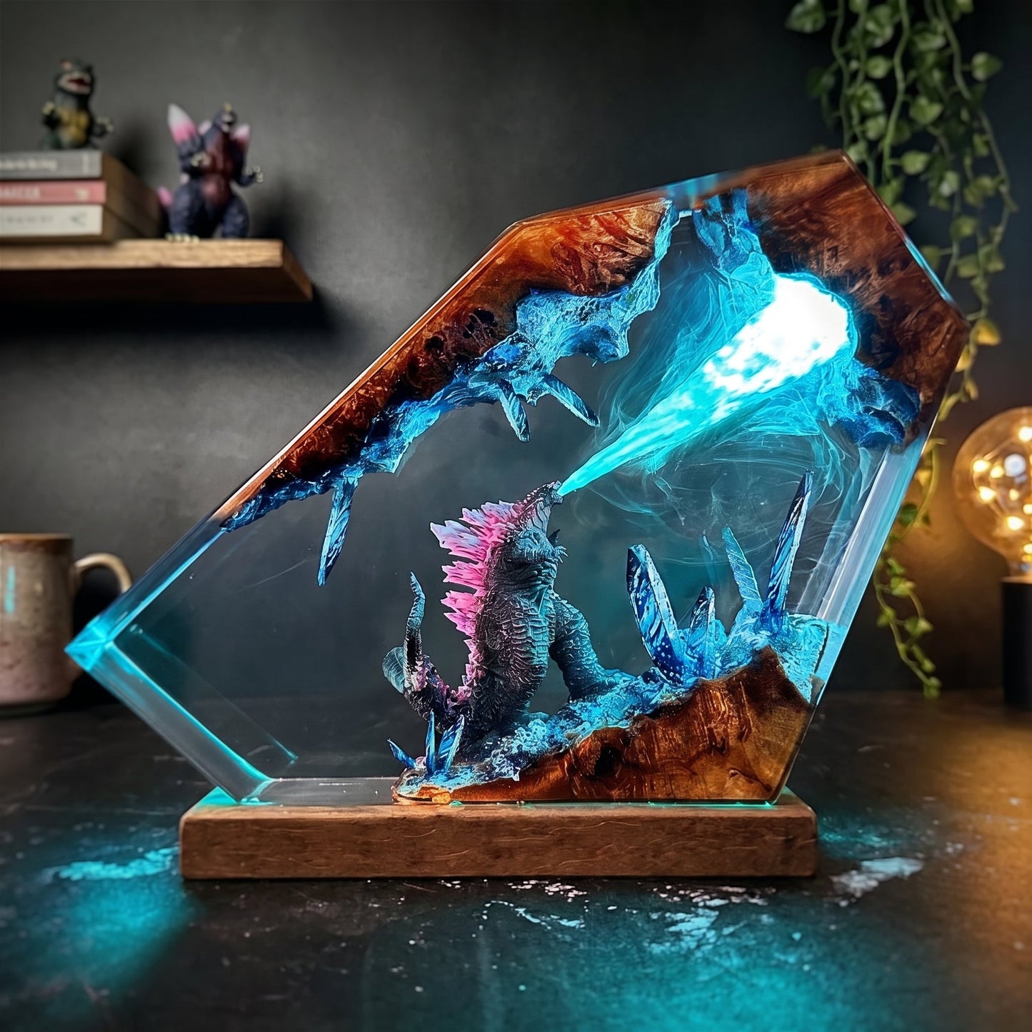 Godzilla Resin Lamp