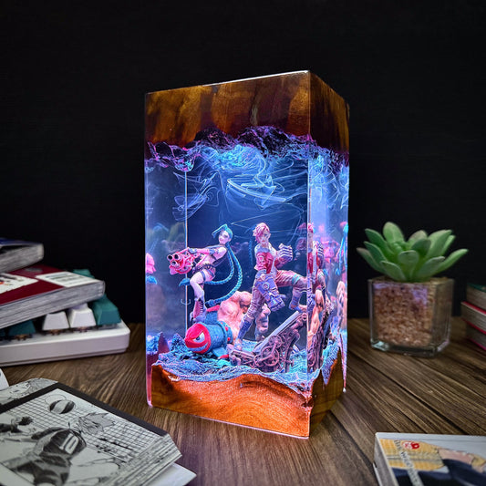 Jinx & Vi Arcane Resin Lamp