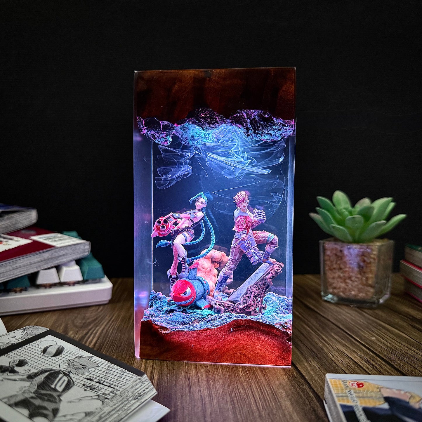 Jinx & Vi Arcane Resin Lamp
