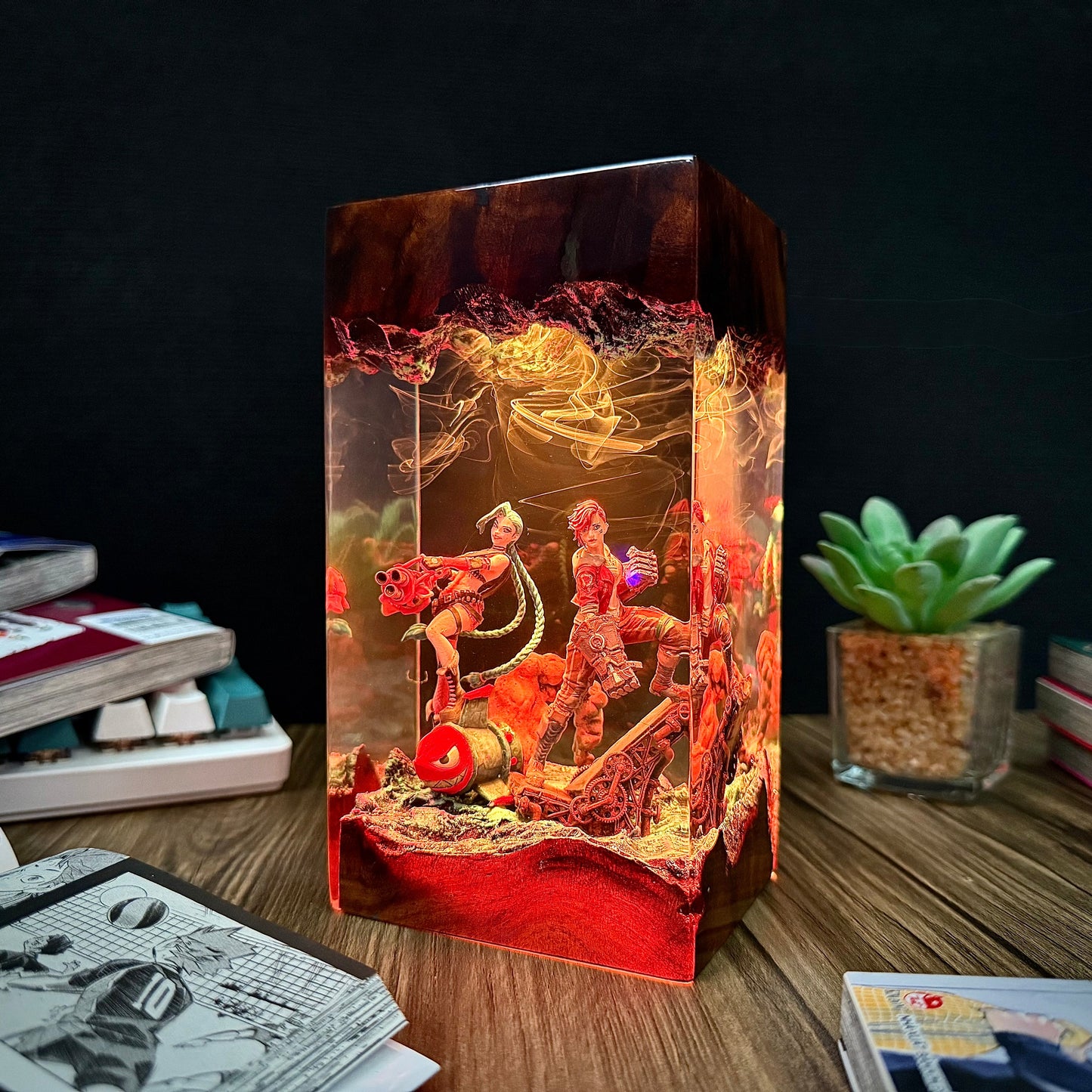 Jinx & Vi Arcane Resin Lamp