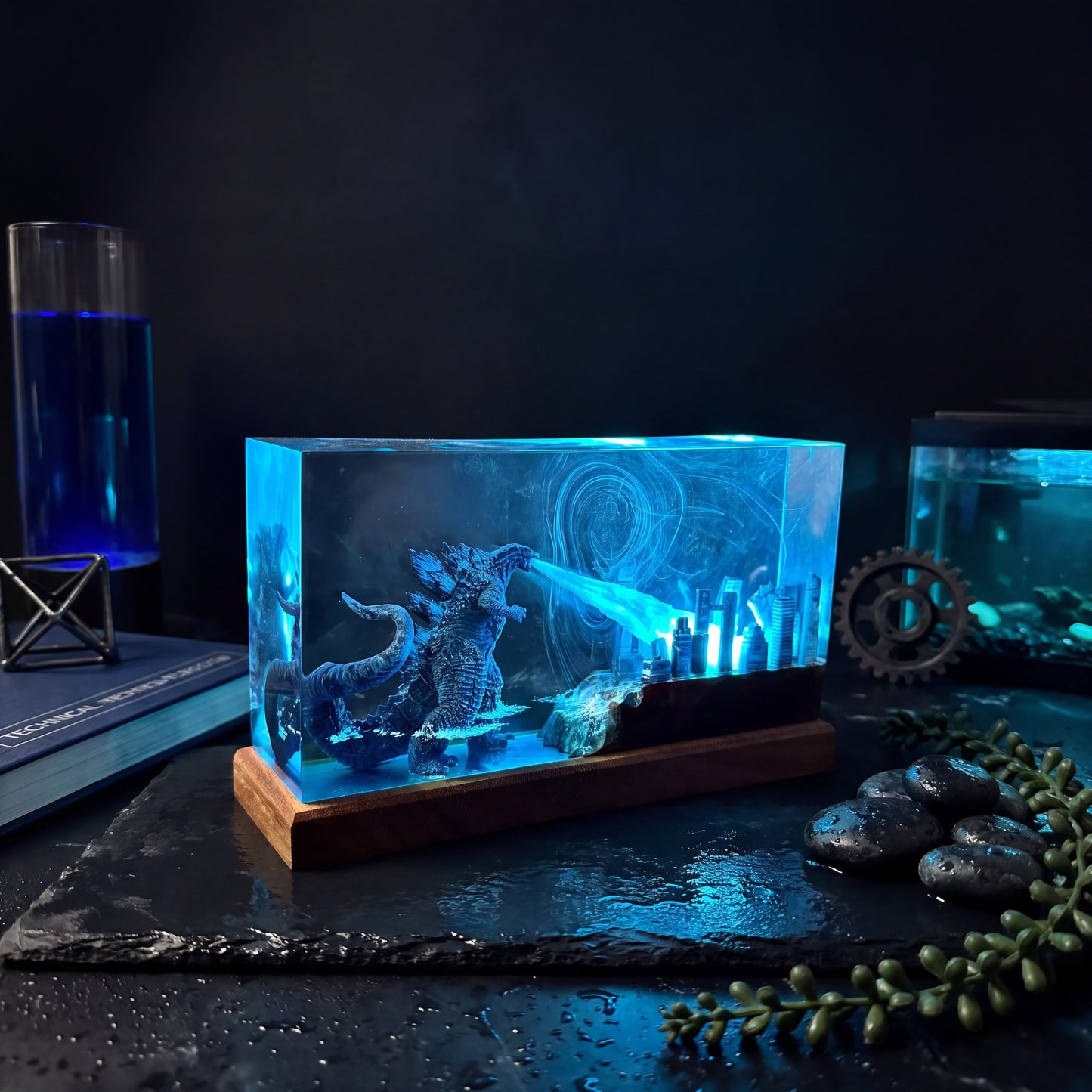 Godzilla Resin Lamp