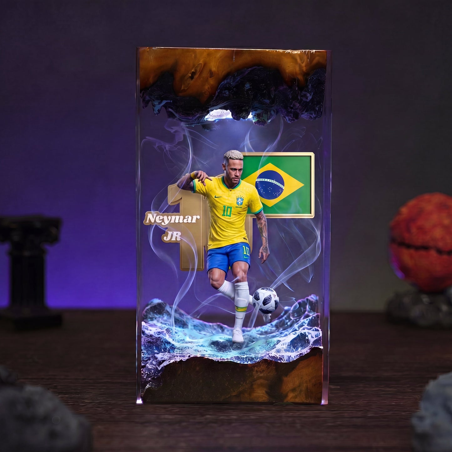 The Best Football Player Resin Lamp