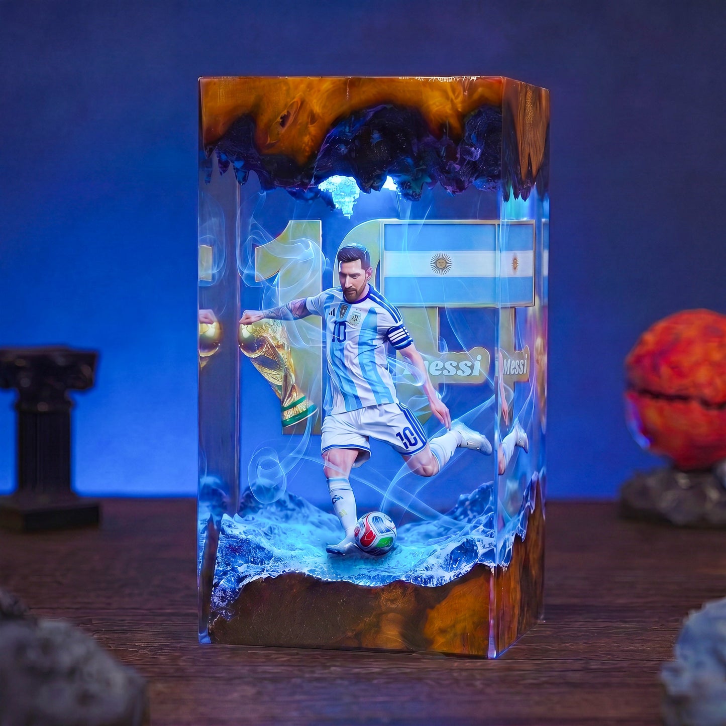 The Best Football Player Resin Lamp