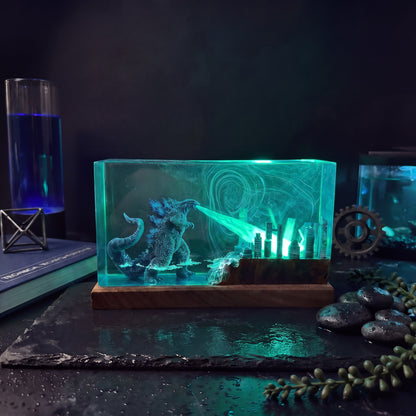 Godzilla Resin Lamp