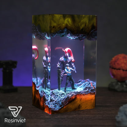 Jin-Woo & Igris Resin Lamp
