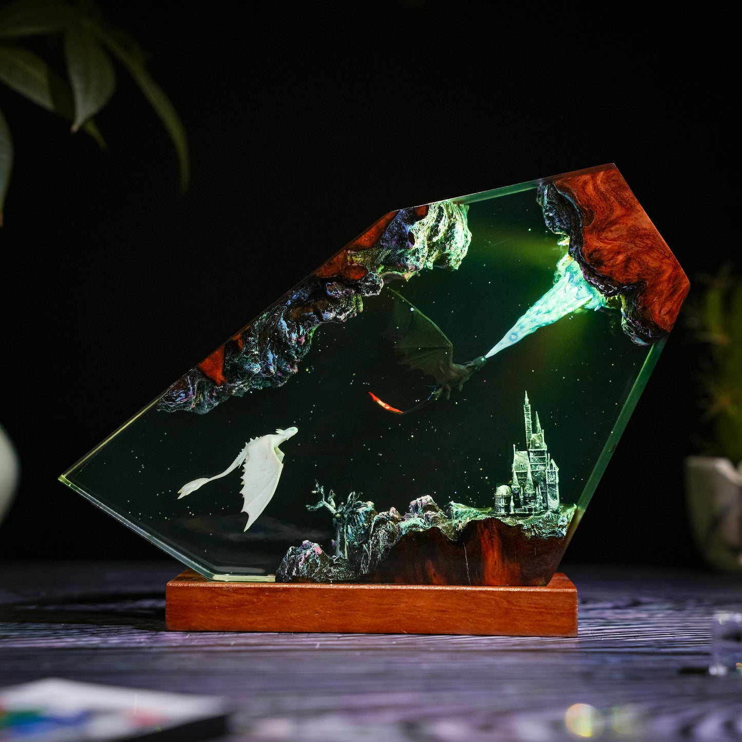 Toothless and Light fury Resin Lamp